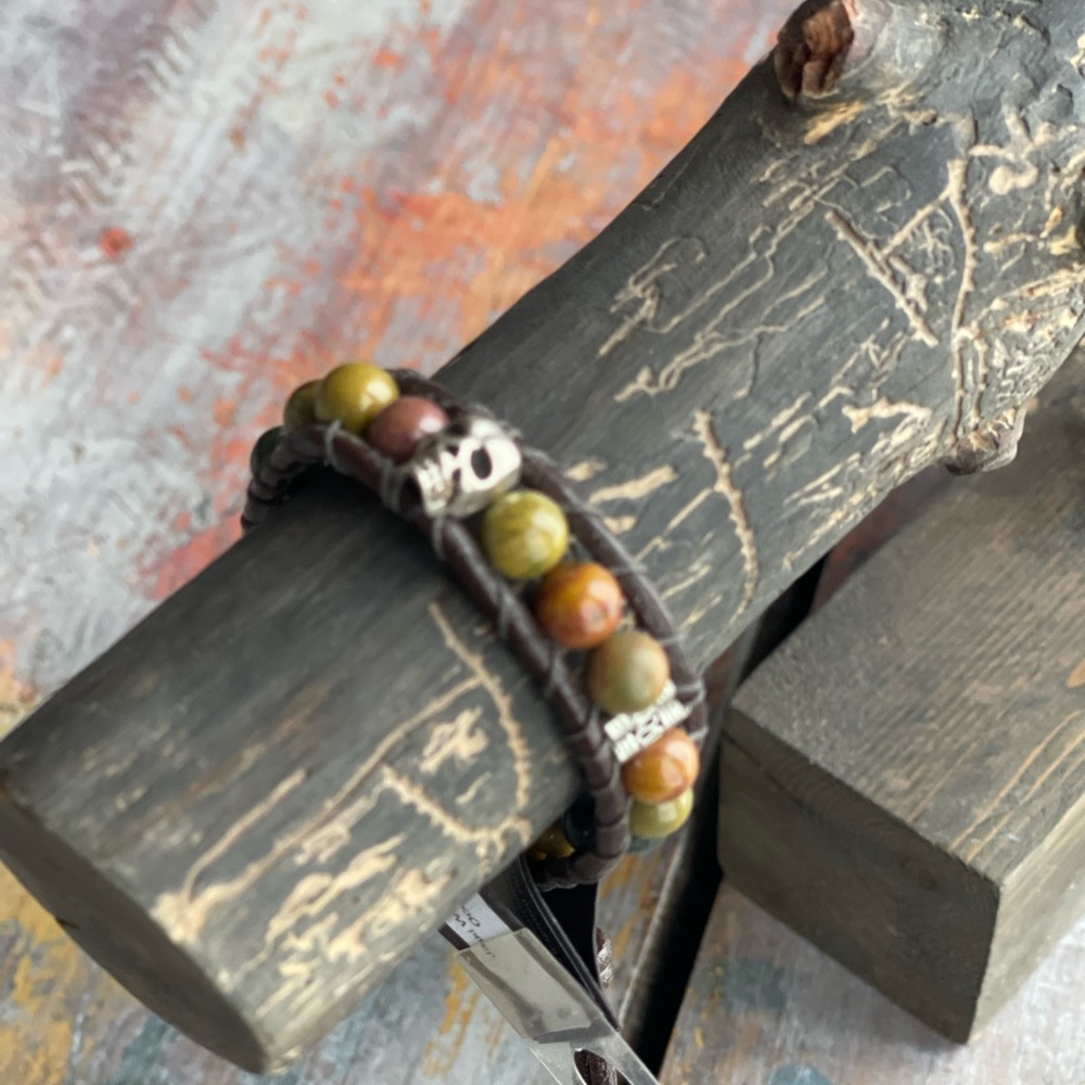 Leather Skull Bracelet